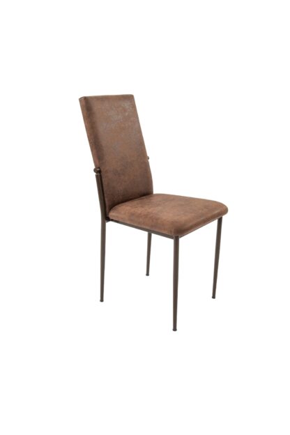 Scaun living, tapitat, C669, Maro inchis, 44x45x95 cm