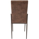 Set masa T110, MDF, crem, 110x70x75cm cu 4 scaune C669, maro inchis, 44x45x95 cm - imagine 12