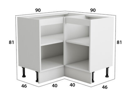 Coltar Alfa, alb, PAL, 90x81x46 cm - imagine 5