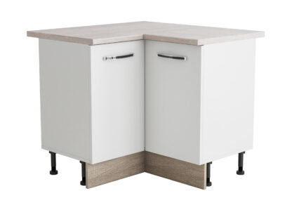 Coltar Alfa, alb sonoma, blat travertin, PAL, 100x83x60 cm
