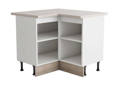 Coltar Alfa, alb sonoma, blat travertin, PAL, 100x83x60 cm - imagine 2