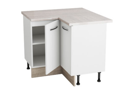 Coltar Alfa, alb sonoma, blat travertin, PAL, 100x83x60 cm - imagine 4