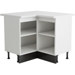 Coltar Alfa, alb wenge, blat alb, PAL, 100x83x60 cm - imagine 2