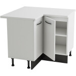 Coltar Alfa, alb wenge, blat alb, PAL, 100x83x60 cm - imagine 3