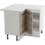 Coltar Alfa, sonoma alb, blat alb, PAL, 100x83x60 cm - imagine 3