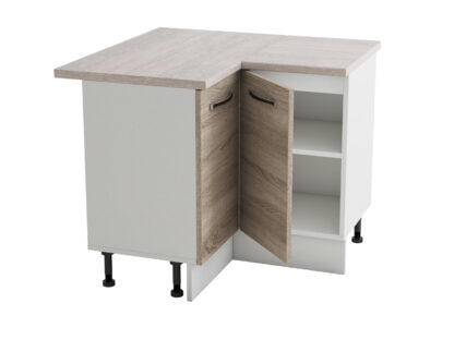 Coltar Alfa, sonoma alb, blat travertin, PAL, 100x83x60 cm - imagine 3