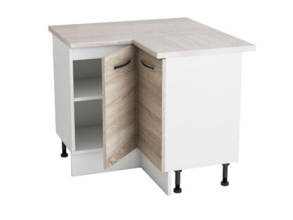 Coltar Alfa, sonoma alb, blat travertin, PAL, 100x83x60 cm - imagine 4