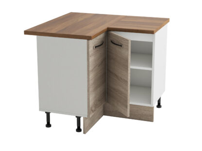 Coltar Alfa, sonoma, blat termic nuc, PAL, 100x83x60 cm - imagine 3