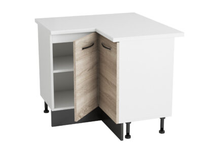 Coltar Alfa, sonoma wenge, blat alb, PAL, 100x83x60 cm - imagine 4