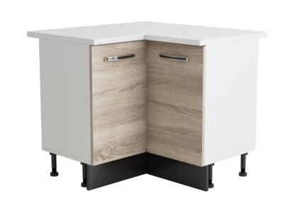 Coltar Alfa, sonoma wenge, blat alb, PAL, 100x83x60 cm