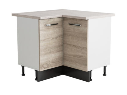 Coltar Alfa, sonoma wenge, blat travertin, PAL, 100x83x60 cm