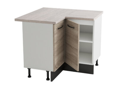 Coltar Alfa, sonoma wenge, blat travertin, PAL, 100x83x60 cm - imagine 3