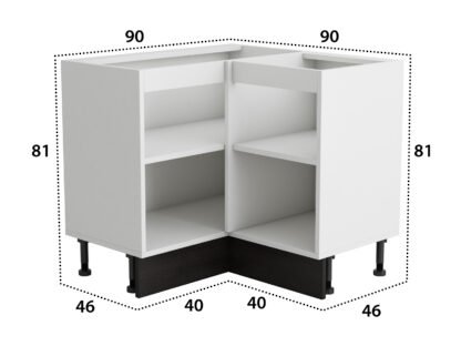 Coltar Alfa, wenge, PAL, 90x81x46 cm - imagine 5
