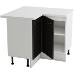 Coltar Alfa, wenge, blat alb, PAL, 100x83x60 cm - imagine 3