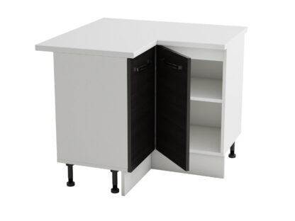 Coltar Alfa, wenge, blat alb, PAL, 100x83x60 cm - imagine 3