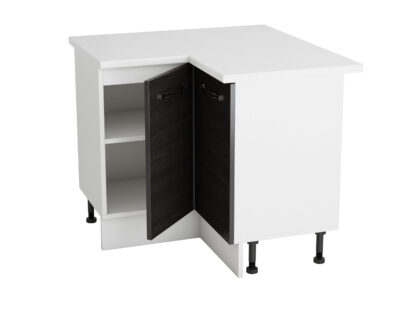 Coltar Alfa, wenge, blat alb, PAL, 100x83x60 cm - imagine 4