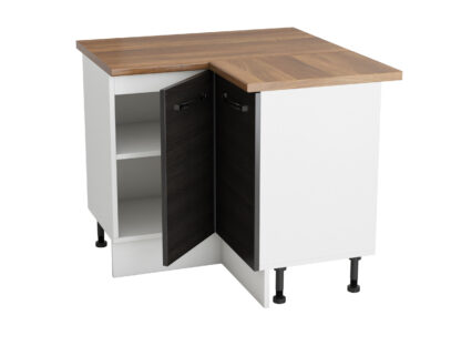 Coltar Alfa, wenge alb, blat termic nuc, PAL, 100x83x60 cm - imagine 4
