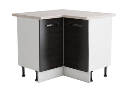 Coltar Alfa, wenge alb, blat travertin, PAL, 100x83x60 cm