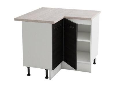 Coltar Alfa, wenge alb, blat travertin, PAL, 100x83x60 cm - imagine 3