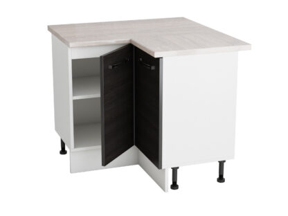 Coltar Alfa, wenge alb, blat travertin, PAL, 100x83x60 cm - imagine 4