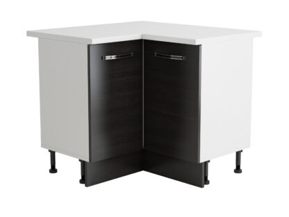 Coltar Alfa, wenge, blat alb, PAL, 100x83x60 cm