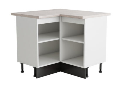 Coltar Alfa, wenge, blat travertin, PAL, 100x83x60 cm - imagine 2