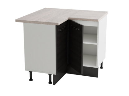 Coltar Alfa, wenge, blat travertin, PAL, 100x83x60 cm - imagine 3