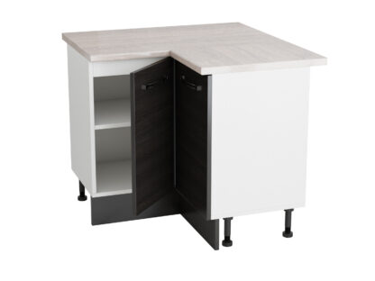 Coltar Alfa, wenge, blat travertin, PAL, 100x83x60 cm - imagine 4
