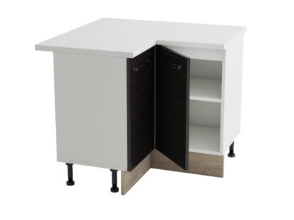 Coltar Alfa, wenge sonoma, blat alb, PAL, 100x83x60 cm - imagine 3