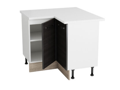 Coltar Alfa, wenge sonoma, blat alb, PAL, 100x83x60 cm - imagine 4