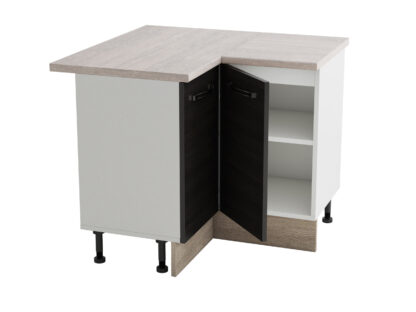 Coltar Alfa, wenge sonoma, blat travertin, PAL, 100x83x60 cm - imagine 3