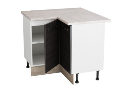 Coltar Alfa, wenge sonoma, blat travertin, PAL, 100x83x60 cm - imagine 4