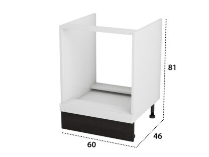 Corp cuptor, Alfa, alb wenge, 60x81x46 cm - imagine 4