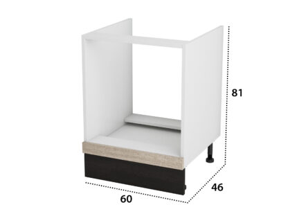 Corp cuptor, Alfa, sonoma wenge, 60x81x46 cm - imagine 4