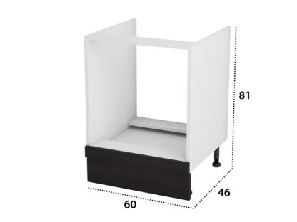 Corp cuptor, Alfa, wenge, 60x81x46 cm - imagine 4