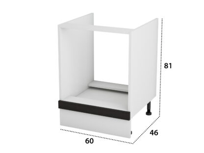 Corp cuptor, Alfa, wenge alb, 60x81x46 cm - imagine 3