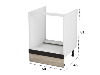 Corp cuptor, Alfa, wenge sonoma, 60x81x46 cm - imagine 4