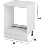 Corp cuptor, Alfa, alb, blat alb, 83x60x60 cm - imagine 4