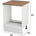 Corp cuptor, Alfa, alb, blat termic nuc, 83x60x60 cm - imagine 4