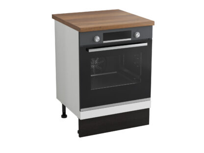 Corp cuptor, Alfa, alb wenge, blat termic nuc, 83x60x60 cm