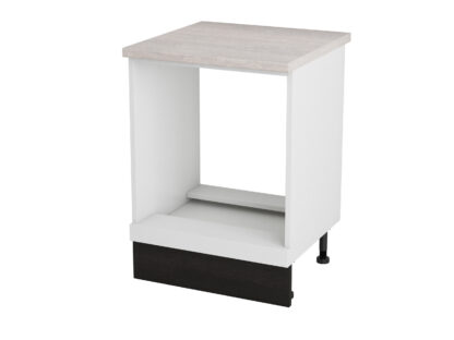 Corp cuptor, Alfa, alb wenge, blat travertin, 83x60x60 cm - imagine 3
