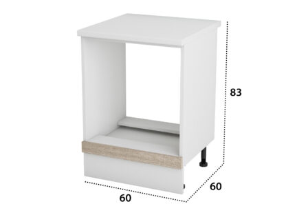 Corp cuptor, Alfa, sonoma alb, blat alb, 83x60x60 cm - imagine 4