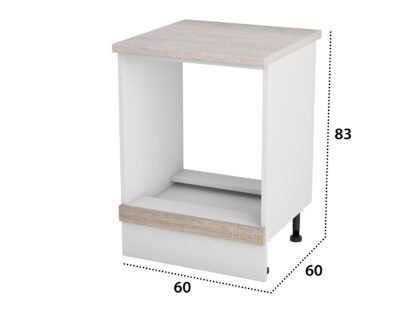Corp cuptor, Alfa, sonoma alb, blat travertin, 83x60x60 cm - imagine 4