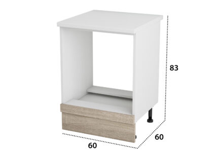 Corp cuptor, Alfa, sonoma, blat alb, 83x60x60 cm - imagine 4
