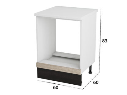 Corp cuptor, Alfa, sonoma wenge, blat alb, 83x60x60 cm - imagine 4