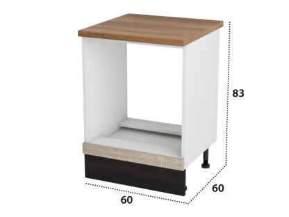 Corp cuptor, Alfa, sonoma wenge, blat termic nuc, 83x60x60 cm - imagine 4