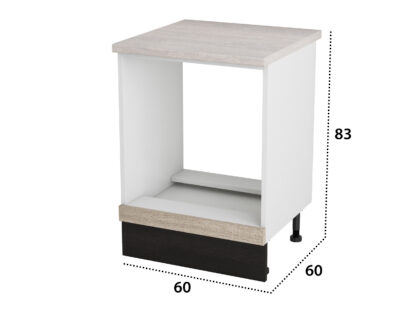 Corp cuptor, Alfa, sonoma wenge, blat travertin, 83x60x60 cm - imagine 4