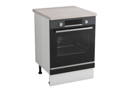 Corp cuptor, Alfa, wenge alb, blat travertin, 83x60x60 cm