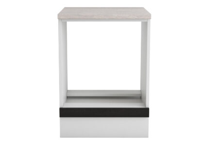Corp cuptor, Alfa, wenge alb, blat travertin, 83x60x60 cm - imagine 2