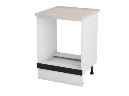 Corp cuptor, Alfa, wenge alb, blat travertin, 83x60x60 cm - imagine 3